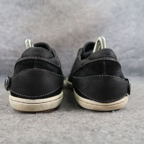 Taos Shoes Womens 9.5 Sneaker Lifestyle Casual Leather Capital Black Low Lace Up - Picture 4 of 16